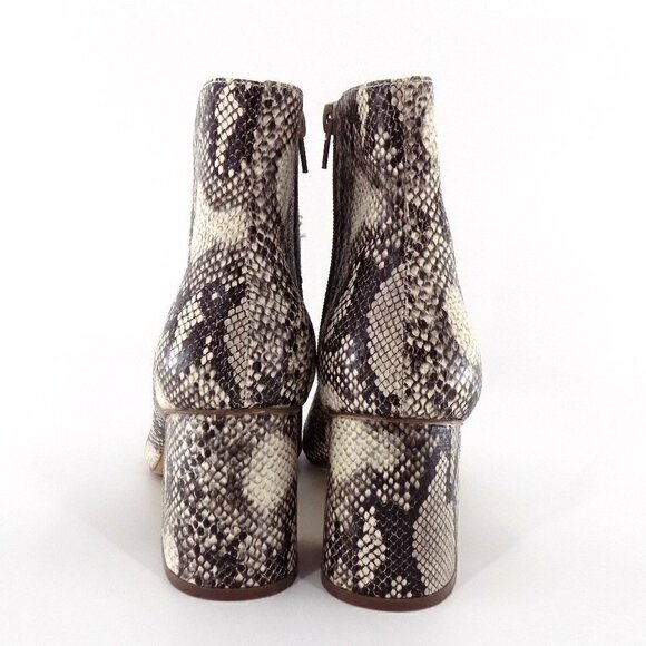 XOXO Kahana Ankle Boots Size 11 Snake Embossed Black & White - Picture 5 of 9